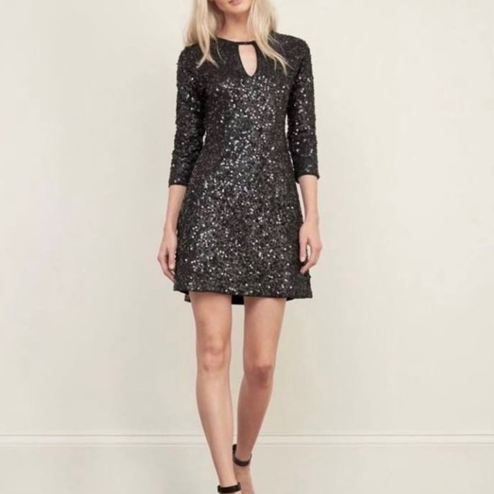 Abercrombie Black Sequin Dress Size Large